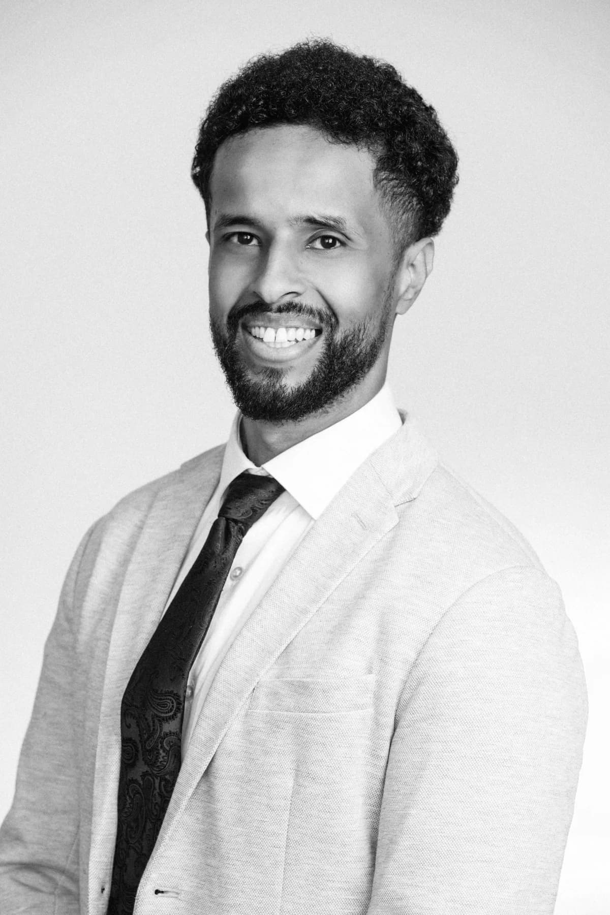 Porträtt av Hussein Abdirahman
